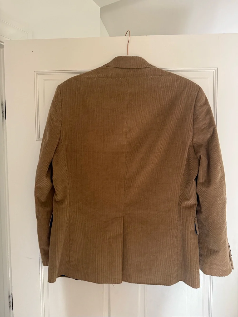 Men’s Regular Fit Corduroy Notch-Lapel Blazer in Camel, 36s